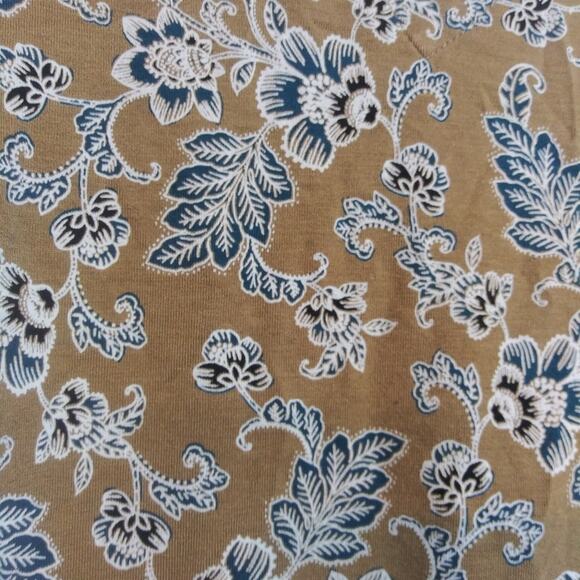 J.Jill Wearever V-neck Ballet-sleeve Top Vicuna Artistic Vine Travel  Size L - Picture 5 of 11